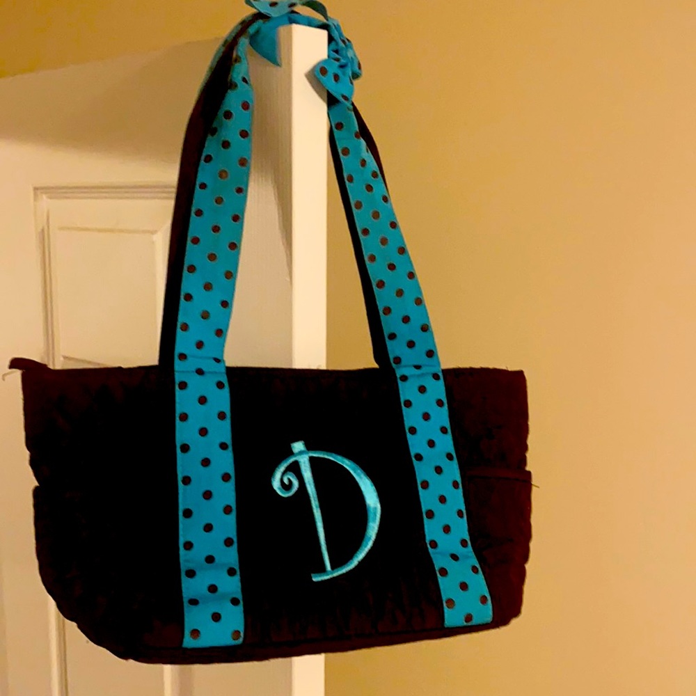 Purse with D embroidered